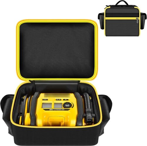 Vista 2 de Funda para compresor de aire compatible con el inflador de neumáticos DEWALT 20V MAX + bolsa compatible con la herramienta de corte DEWALT 20V MAX