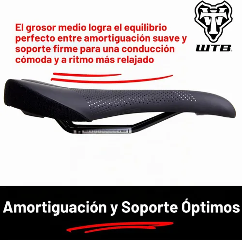 Vista 3 de WTB Volt Asiento de Bicicleta (Sillín) - Acolchado Cómodo de Grosor Medio - Bicicletas de Montaña, Grava y Eléctricas