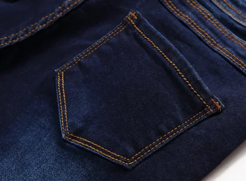 Vista 7 de Pantalones de mezclilla elásticos a la moda con corte ajustado para niño