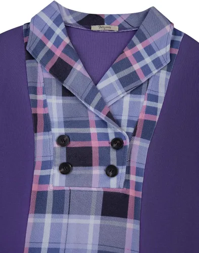 Vista 4 de Bebonnie Sudaderas casuales de manga larga con cuello en V para mujer con botones