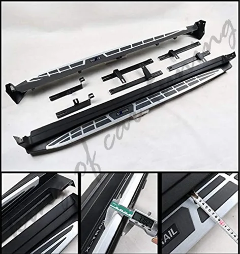 Vista 6 de Estribos de aluminio Estribos laterales Nerf Bars se adapta a Nissan X-Trail Rogue 2014 2015 2016 2017 2018 2019