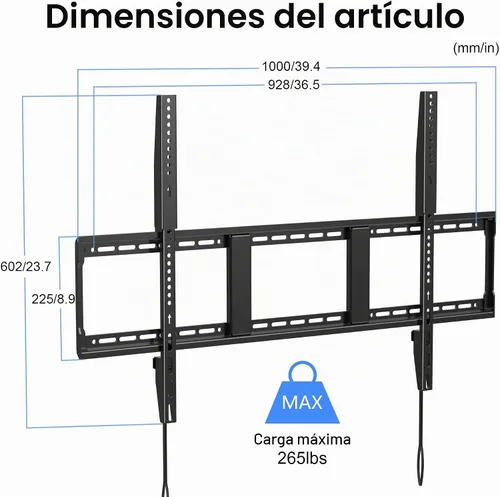 Vista 8 de Suptek - Soporte de pared fijo resistente para televisores de 43 a 100