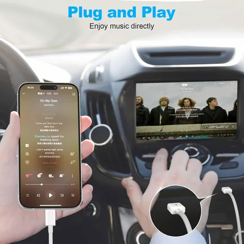 Vista 3 de Paquete de 2 cables de carga CarPlay cortos de 1.5 pies compatibles con iPhone 17/16E/16/15, 17Air, 15 16 17 Pro Max, cable de carga Plus, cable