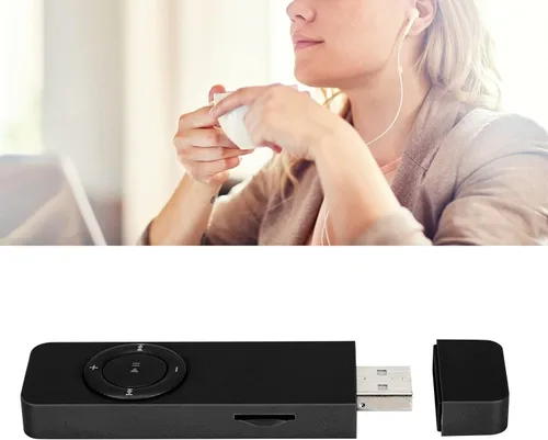 Vista 2 de Reproductor de MP3, reproductor de MP3 portátil con unidad flash USB, reproductor de música MP3 de sonido de alta fidelidad, soporta hasta 32 GB