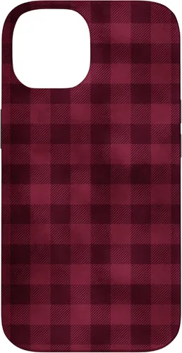 Vista 4 de Funda para iPhone 13 Pro Max Pretty Fall Otoño Burdeos Búfalo a cuadros