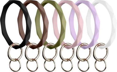 Vista 16 de Llavero pulsera de silicona para mujeres y niñas en forma de diamante