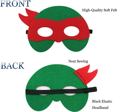 Vista 3 de Paquete de 12 máscaras de superhéroe para niños, máscaras de fieltro de superhéroes, recuerdos de fiesta, juego temático de superhéroes, suministros