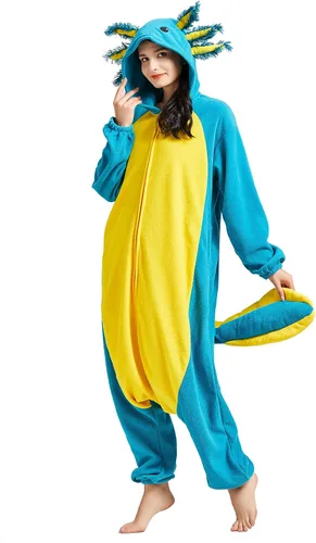 Vista 6 de DELEY Unisex One Piece Animal Kids Onesie, Animal Pajamas Halloween Cosplay Costume for Women and Mens Parent-Child Sleepwear