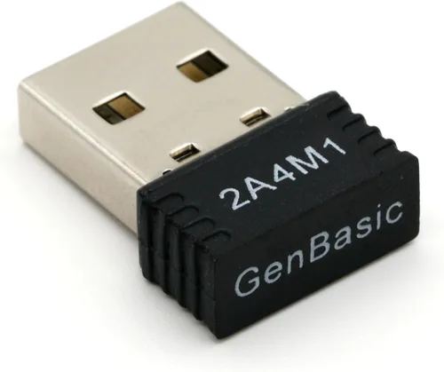 Vista 4 de WiFi 4 USB Nano Wireless Network Dongle Adaptador para Linux (negro)