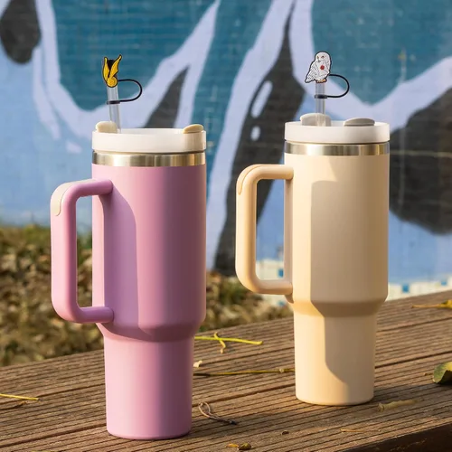 Vista 6 de 6 piezas de tapas de popote mágicas de silicona para taza Stanley de 30 y 40 oz, tapas reutilizables para popotes para accesorios de taza Stanley