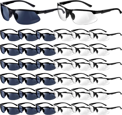 Vista 8 de Kathfly - 36 gafas de seguridad resistentes a los arañazos, color ámbar