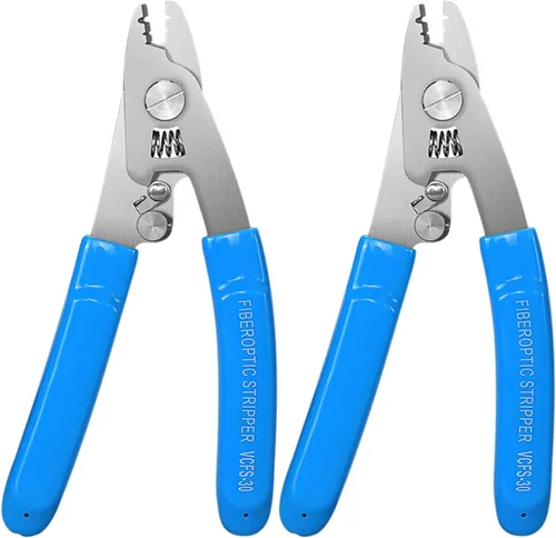 Vista 9 de Pelacables de fibra óptica, herramienta de pelado de fibra óptica de 3 orificios con mango de 6 pulgadas, llave hexagonal ajustable para chaqueta