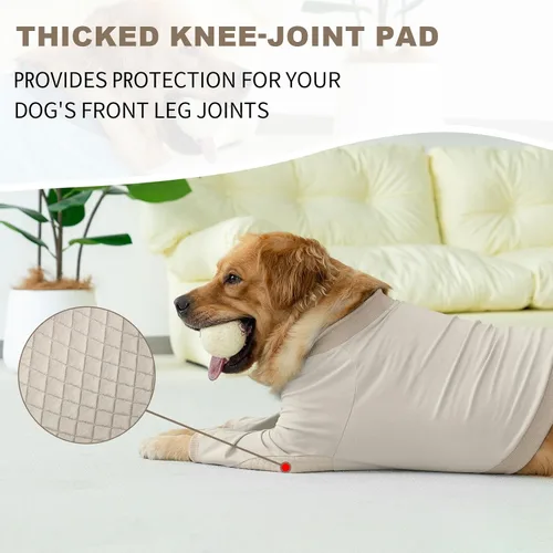 Vista 6 de Manga de recuperación para perros con protector de codo, traje de recuperación para patas delanteras del perro, traje de manga larga para mascotas