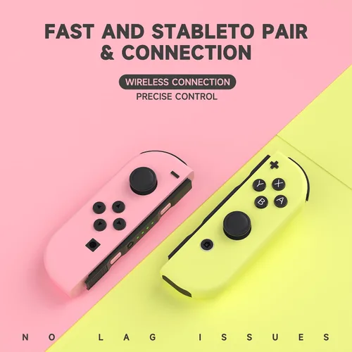 Vista 2 de TOBOOGAM Joy Cons for Switch Controllers,Wireless Left and Right Remote Replacement for Switch Joycons Support Sports Dual VibrationWake-upMotion