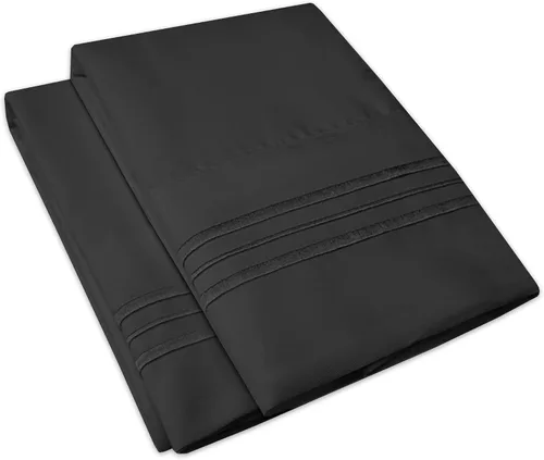 Vista 12 de 1500 Supreme Collection - Juego de 4 fundas de almohada para cama, bordadas de lujo, suaves y resistentes a las arrugas, transpirables, fundas