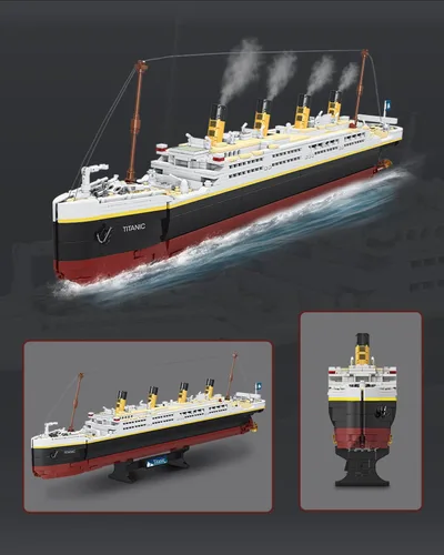 Vista 3 de dOvOb Titanic - Juego de bloques de construcción modelo 2022, ladrillos compatibles con las principales marcas
