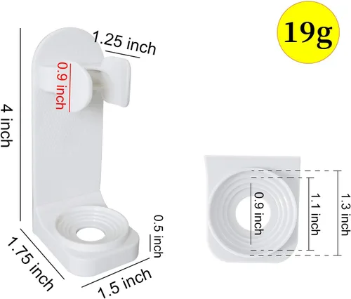 Vista 4 de Andiker Soporte para cepillo de dientes eléctrico montado en la pared, ahorra espacio para mantener el secado (3 piezas)