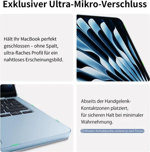 Vista 3 de Funda compatible con MacBook Air de 13 pulgadas M4 M3 M2 2025-2022, modelo de lanzamiento A3240 A3113 A2681, [Precisión de color de tono verdadero]