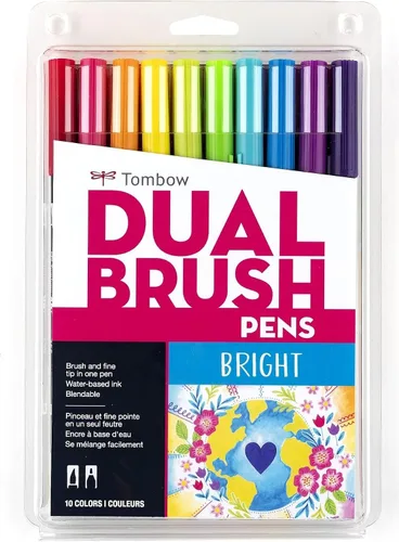 Vista 9 de Tombow Marcadores artísticos de doble pincel (paquete de 10, celebración)