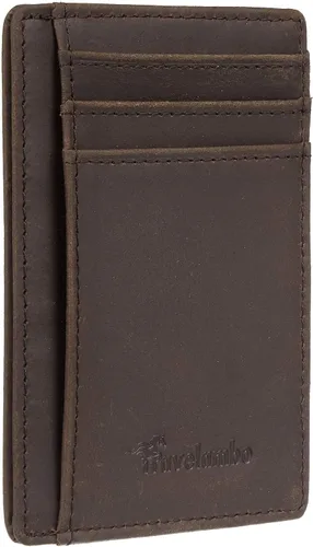 Vista 6 de Travelambo Cartera para mujer con múltiples tarjetas y bolsillo frontal minimalista de piel delgada