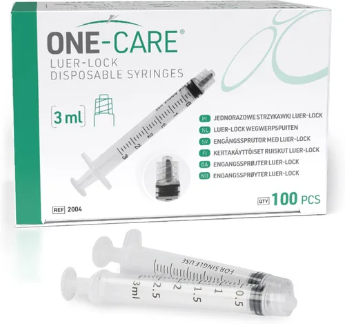 Vista 16 de ONE-CARE Jeringa Luer-Lock, 0.03 fl oz, 100 unidades, envasada en ampolla