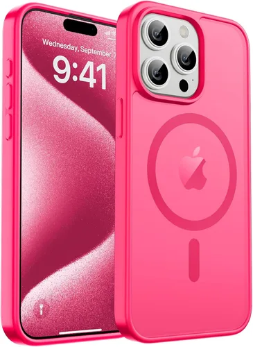Vista 238 de zapica Funda magnética para iPhone Air, con protector de pantalla de vidrio templado, compatible con MagSafe, translúcida mate, a prueba de golpes