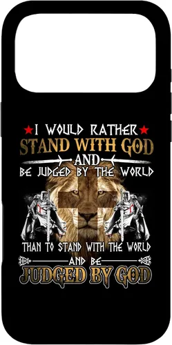 Vista 22 de I Would Rather Stand with God Knight Templar Case for iPhone 17