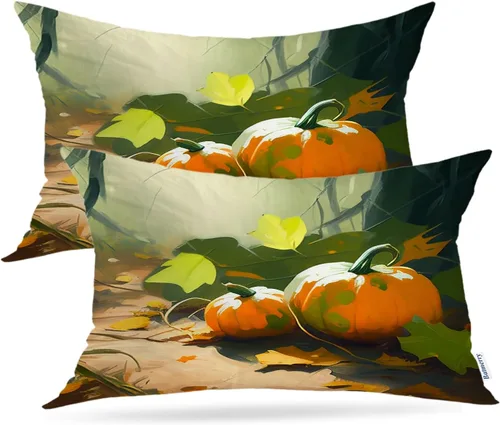 Vista 38 de Batmerry Fundas de almohada decorativas con estampado digital de hojas verdes y gatos negros con estampado digital para sofá, cama, cremallera