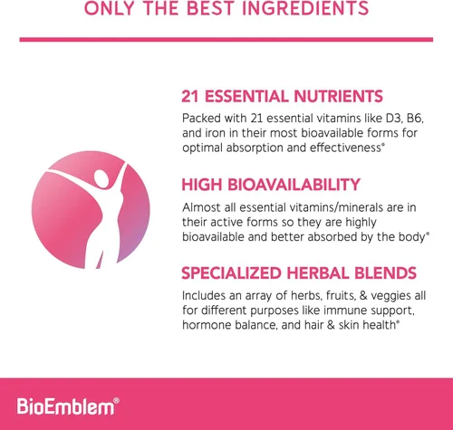 Vista 6 de BioEmblem Complejo triple de magnesio y multivitamínico para la salud cardiovascular y las necesidades nutricionales