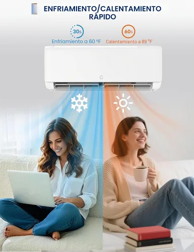Vista 5 de Garvee 9,000 BTU Mini Split Air Conditioner with Heat Pump, 18.5 SEER, Cools Up to 750 Sq. Ft, Energy Efficient Inverter AC with Installation Kit &