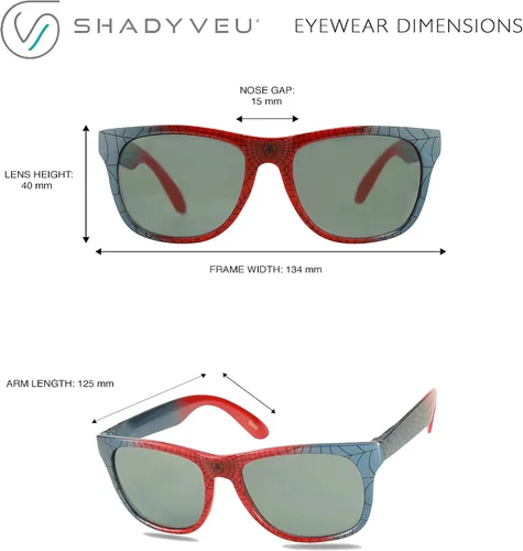 Vista 5 de ShadyVEU Gafas de sol redondas de telaraña para niños, recuerdos de fiesta de personajes de dibujos animados, sombras de disfraz para niños