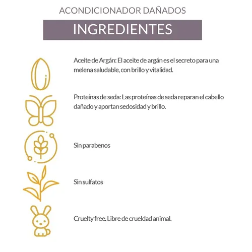 Vista 4 de ALEA - Acondicionador para el cabello dañado - Línea de cabello dañado - 16.9 fl oz - con proteínas de seda y aceite de argán - Libre de sulfatos