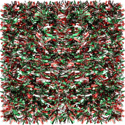 Vista 12 de Guirnalda de Oropel de Navidad de 26.2 pies Negra de Halloween Guirnalda Metálica para Árbol Decoraciones Colgantes de Oropel con Brillantina