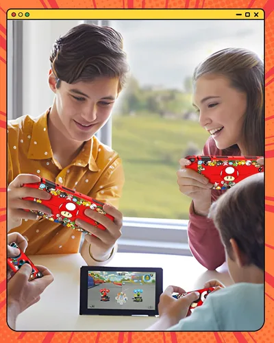 Vista 6 de (2in1 for Nintendo Switch OLED Case +24 Switch Game Holder Cute Cartoon Slim Protective Cases Soft Shell for Kids Boys Teens Girls Girly Design