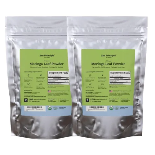 Vista 8 de Zen Polvo de hoja de moringa con principio orgánico, certificado por USDA, 1 libra