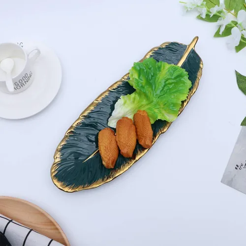 Vista 5 de Bandeja de almacenamiento de joyería de cerámica BESPORTBLE con anillo de hoja, organizador de joyas, organizador para joyas, cosméticos, cocina