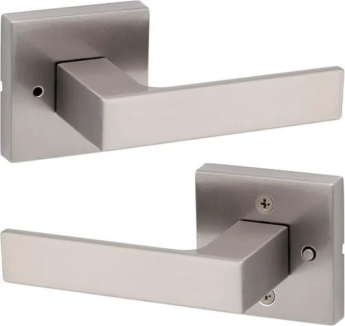 Vista 9 de Kwikset Singapore - Manija de puerta de cromo pulido (2 unidades)