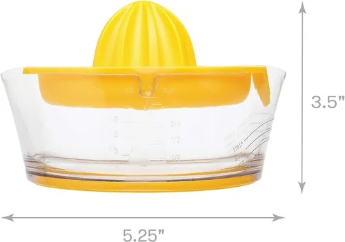 Vista 5 de Exprimidor de cítricos con taza medidora amarillo