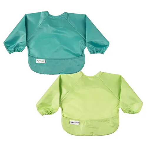 Vista 31 de Tiny Twinkle Babero de manga larga para bebés y niños pequeños Paquete de 2 baberos impermeables para comer, lavable a máquina y artículos