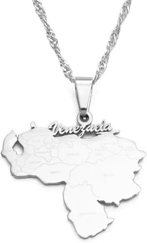 Vista 3 de Collar con mapa de Venezuela