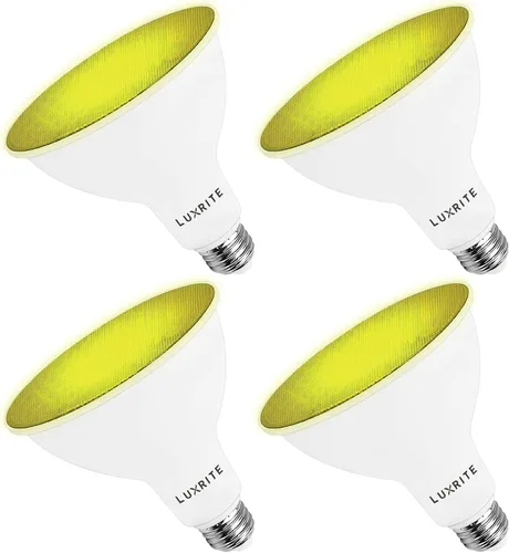 Vista 15 de LUXRITE Bombilla LED PAR38 verde de inundación, 8 W (equivalente a 45 W), bombilla LED verde de inundación, clasificación húmeda, certificación UL