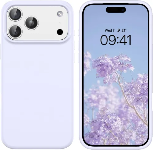 Vista 48 de GUAGUA Funda compatible con iPhone 17 Pro Max de 6.9 pulgadas, silicona líquida, goma de gel suave, delgada, forro de microfibra delgada