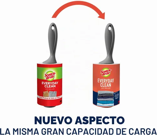 Vista 2 de Scotch-Brite Everyday Clean Recambios de Rodillo para Pelusas 6 Recambios de Rodillo 420 Hojas Blancas