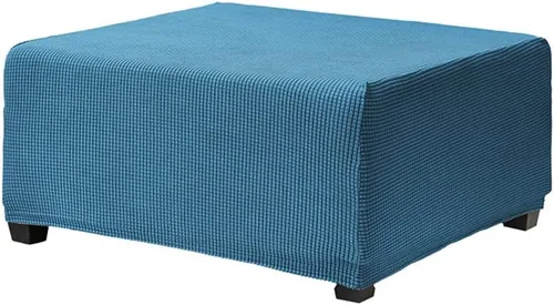 Vista 15 de Fundas otomanas elásticas de jacquard suave, fundas otomanas rectangulares de almacenamiento para reposapiés, protector de muebles de sala de estar