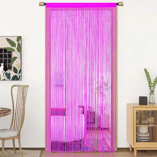 Vista 11 de HSYLYM - Cortinas de cuerda de espaguetis para puertas con borlas de privacidad, marco de puerta, hippy, pared, cocina, pasillo, bohemia, cortinas