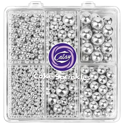 Vista 9 de Gránulos para decoración de pasteles, chispas de azúcar de chocolate de 4.8 onzas con estrellas sin pareils, confeti de azúcar y jimmies