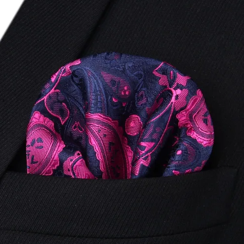 Vista 28 de HISDERN Pajaritas para hombre, corbatín de cachemira para hombre, corbata de lazo y bolsillo cuadrado, juego formal de esmoquin para boda