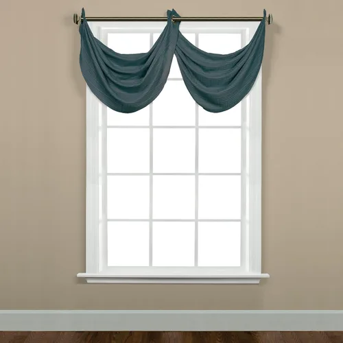 Vista 5 de SKL Home Sutton Cenefa para ventana, 18 x 38 pulgadas, Burdeos