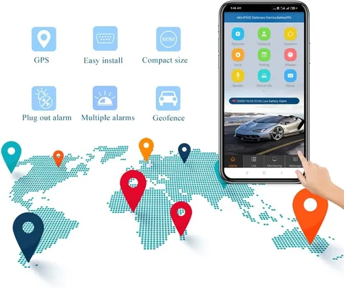 Vista 3 de OBD2 Tracker Suscripción de un mes Incluida 4G OBD GPS Tracker para Vehículos Dispositivo de Rastreador de coches Oculto OBD Tracker Fleet