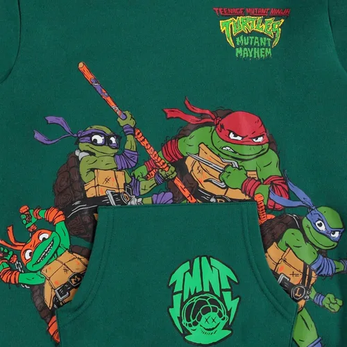 Vista 6 de Teenage Mutant Ninja Turtles Conjunto de sudadera con capucha y pantalones deportivos para niños pequeños y grandes, tallas 4-20